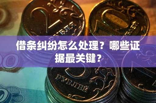北京借条纠纷怎么处理？哪些证据最关键？