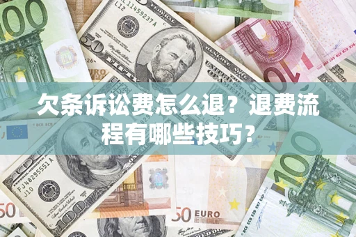 北京欠条诉讼费怎么退？退费流程有哪些技巧？
