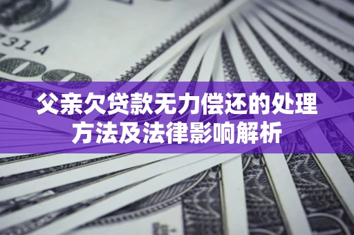 北京父亲欠贷款无力偿还的处理方法及法律影响解析